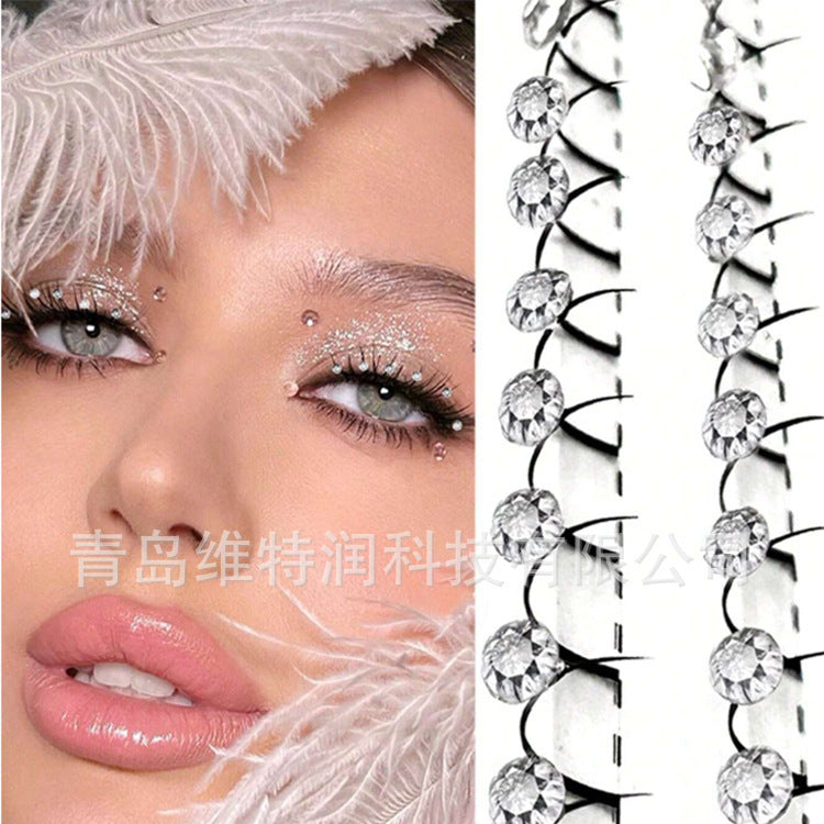 Diamond False Eyelashes European American Fairy Holiday Style