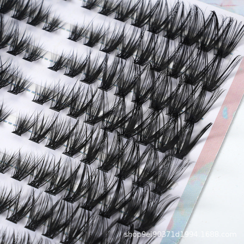 Cluster False Eyelashes 7-11mm Thick High Low Style
