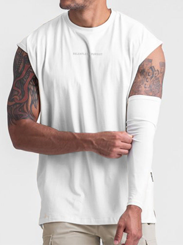 Men's Loose Fit Sleeveless Vest, Casual European American Style
