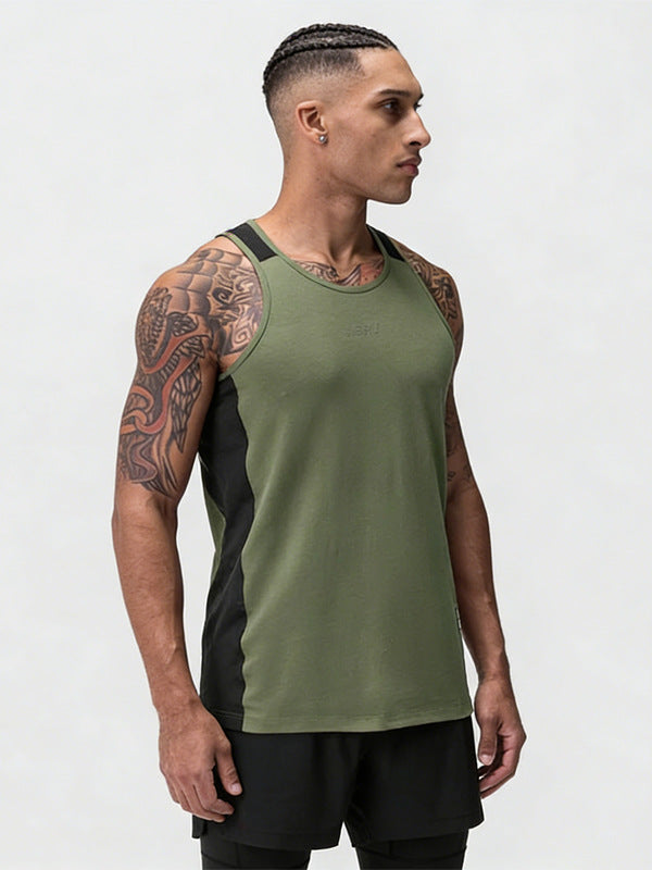 Men's Quick-Dry Sports Vest, Loose Fit Sleeveless Running Top
