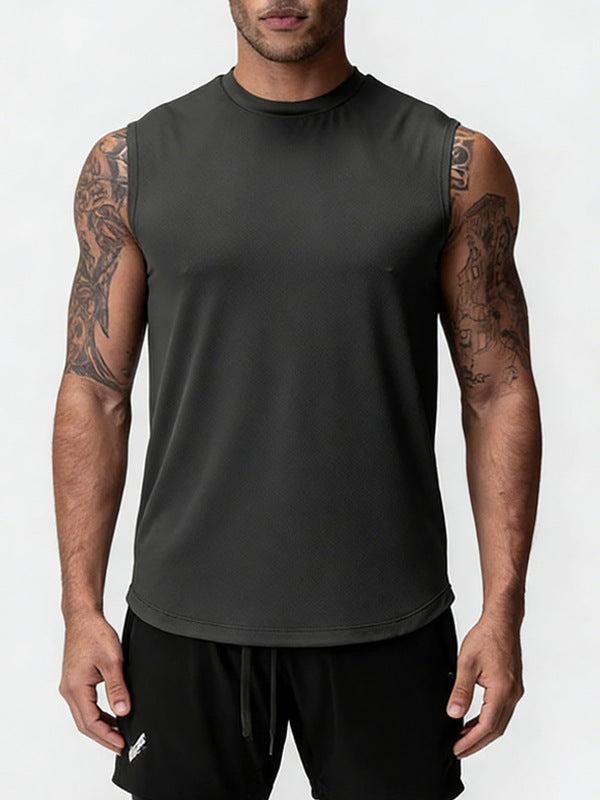 Men's Wide Shoulder Sports Vest Quick Dry Breathable Sleeveless