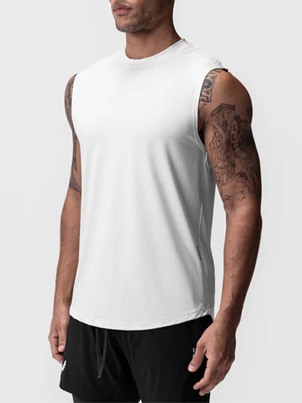 Men's Wide Shoulder Sports Vest Quick Dry Breathable Sleeveless