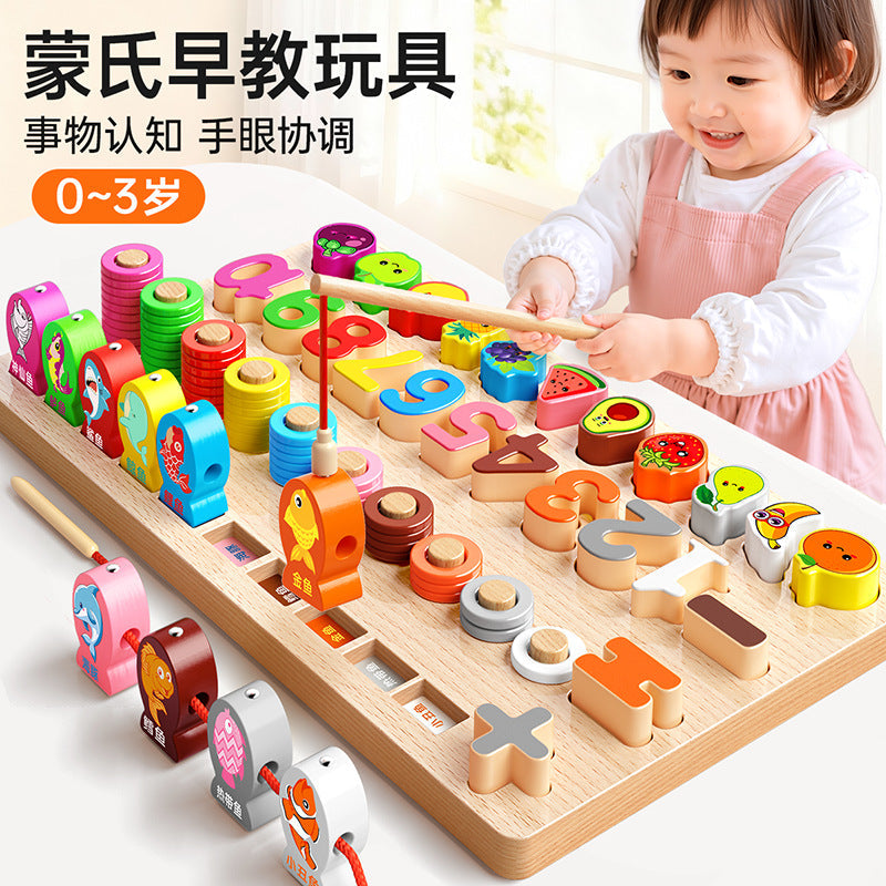 Wooden Digital Puzzle Board for Toddlers 1 to 3