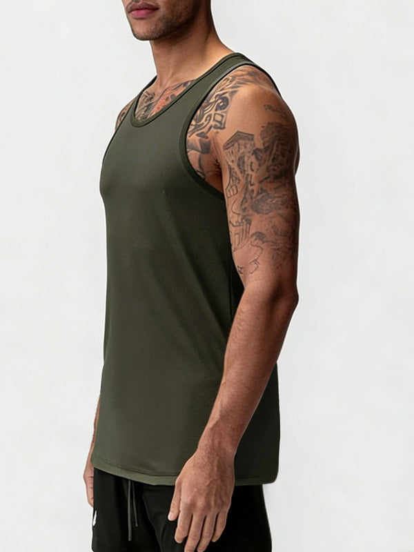 Men's Quick-Dry Sports Vest, American Style Sleeveless T-Shirt
