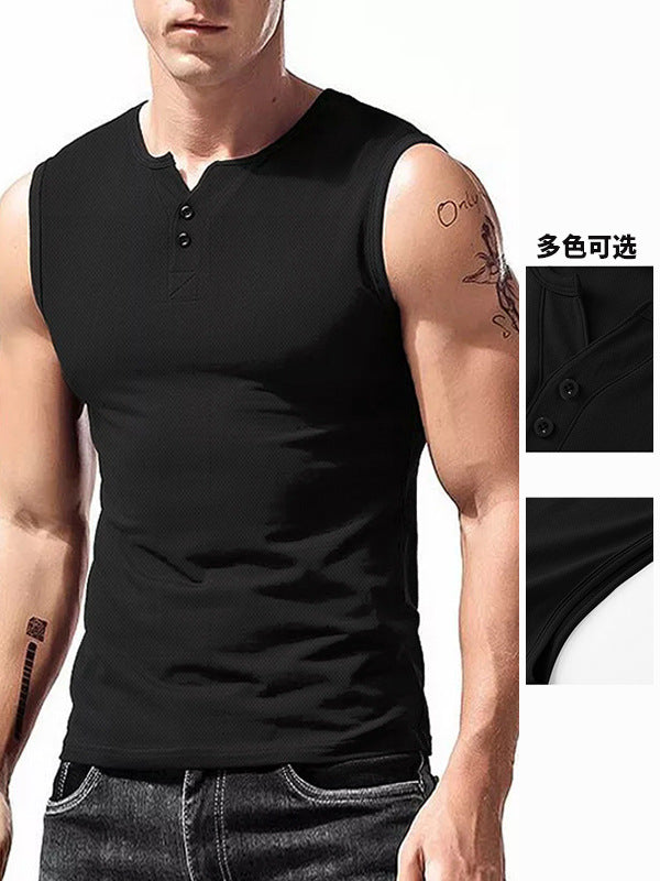 Men's Thin Straight-Cut Sports Vest, Quick-Dry Sleeveless Top