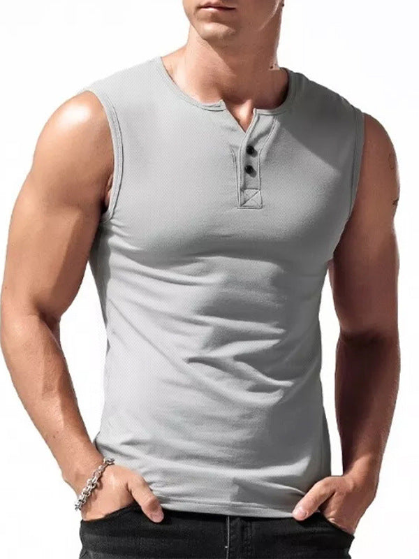 Men's Thin Straight-Cut Sports Vest, Quick-Dry Sleeveless Top