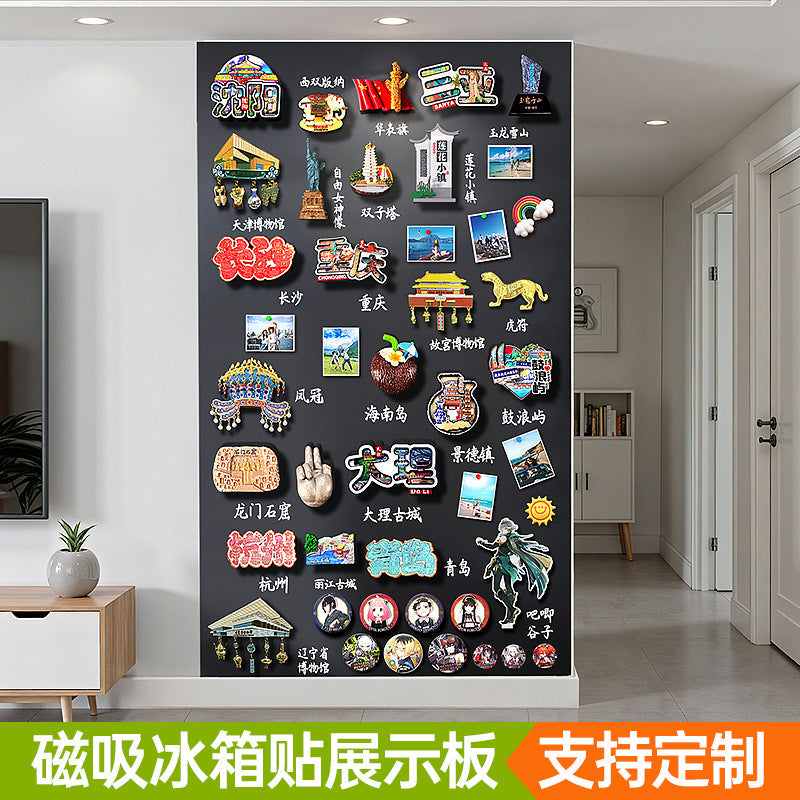 Erasable Magnetic Blackboard Wall Sticker with Magnetic Nails