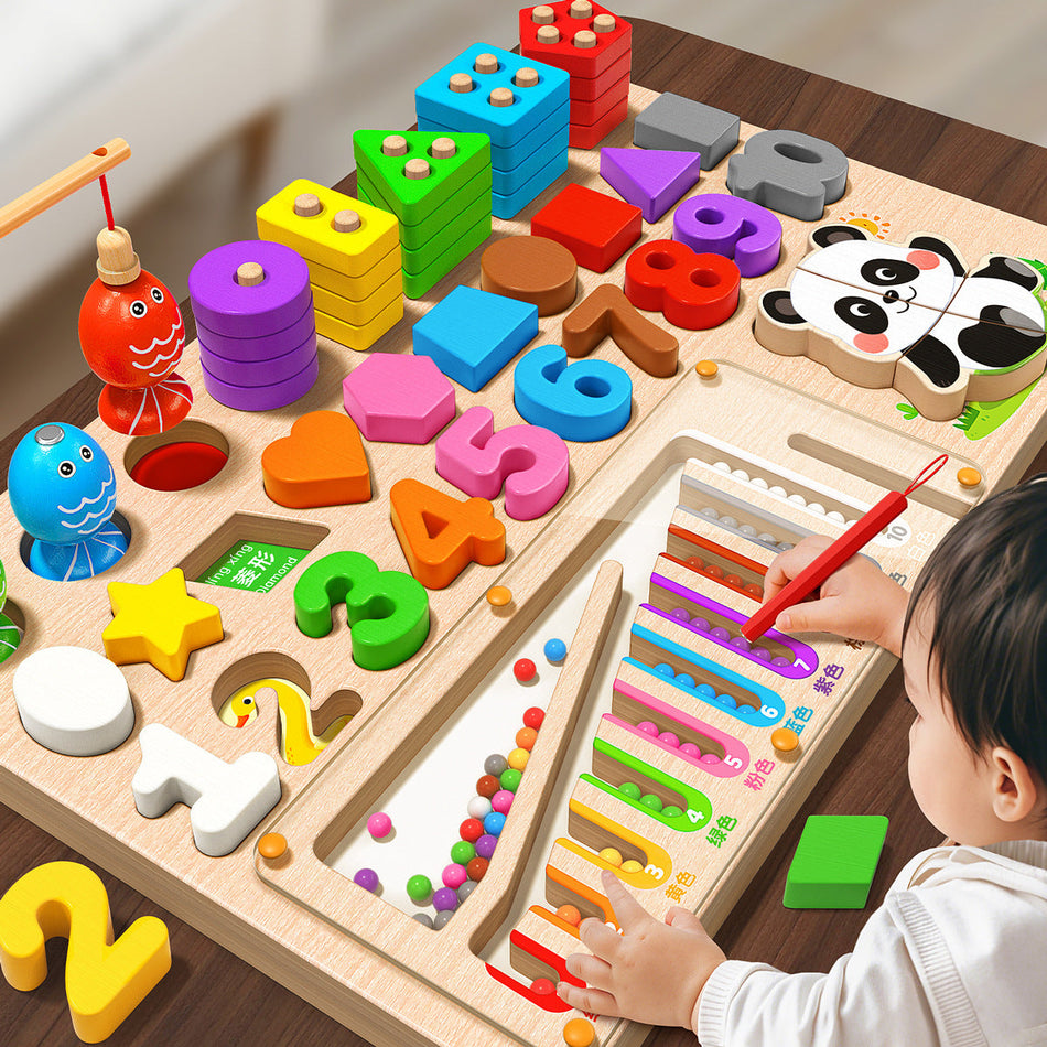 Wooden Montessori Smart Board for Toddlers 0-3