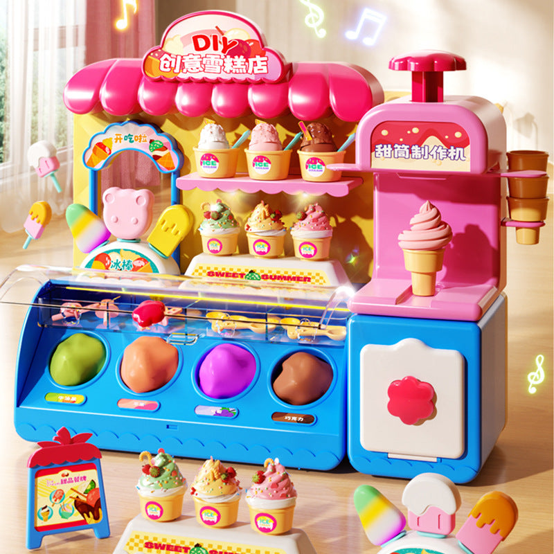 Multifunctional Ice Cream Shop Clay Playset for Kids