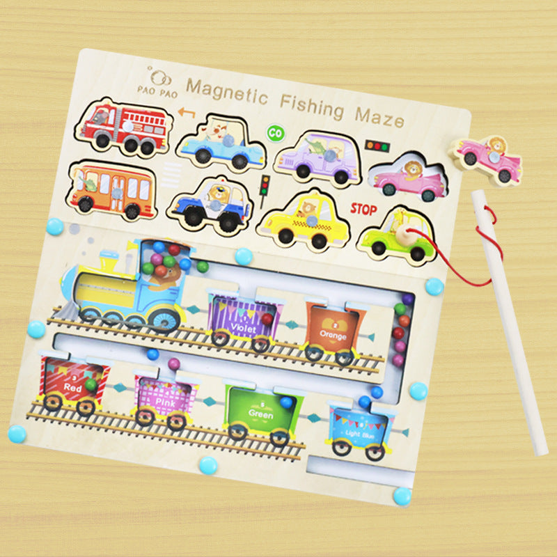 Wooden Magnetic Counting and Color Matching Board