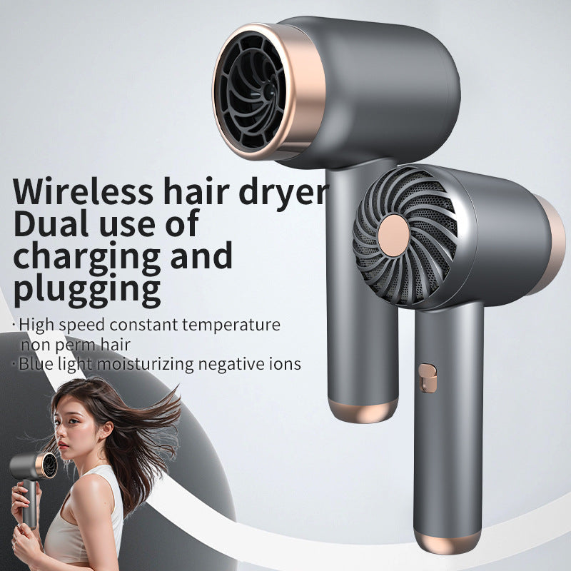 Rechargeable Hair Dryer with Negative Ion, 1000W Power Control