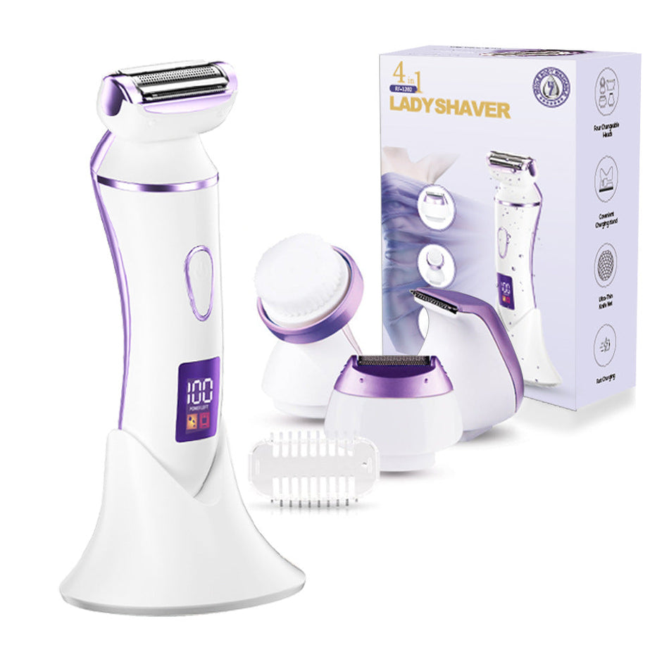 4-in-1 Electric Shaver for Men & Women Wet Dry Hair Remover
