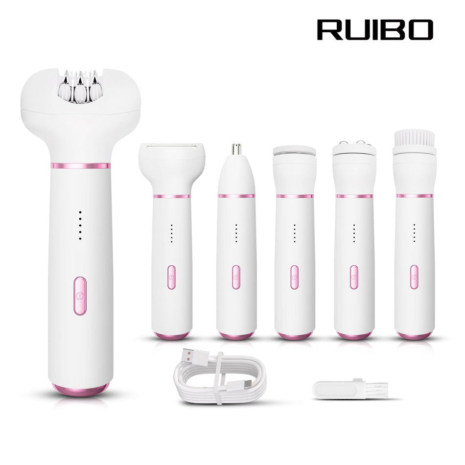 6-in-1 Electric Hair Remover USB Shaver Eyebrow Nose Trimmer