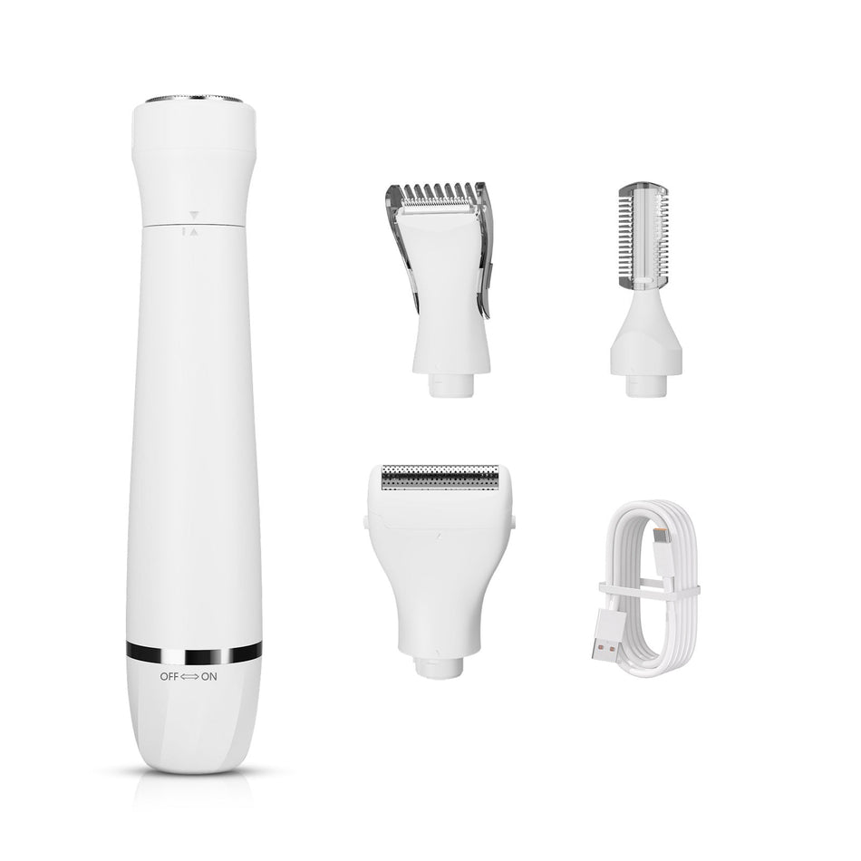 4-in-1 Women's Electric Shaver USB Hair Remover Eyebrow Trimmer