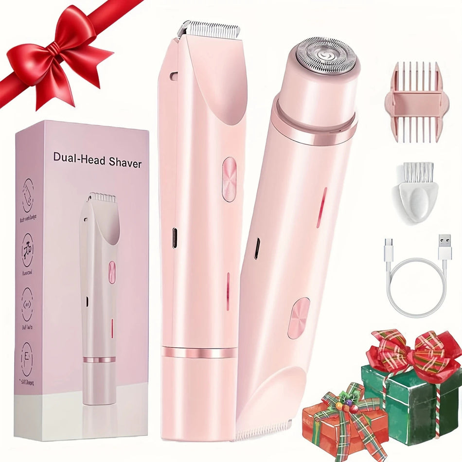Women's Dual Head Electric Shaver USB Rechargeable Wet Dry