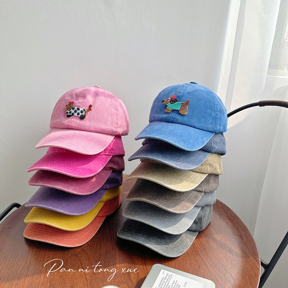 Dachshund Cotton Baseball Cap, Parent-Child Sun Hat