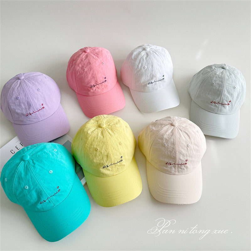 Cat Embroidery Waterproof Baseball Cap, Parent-Child