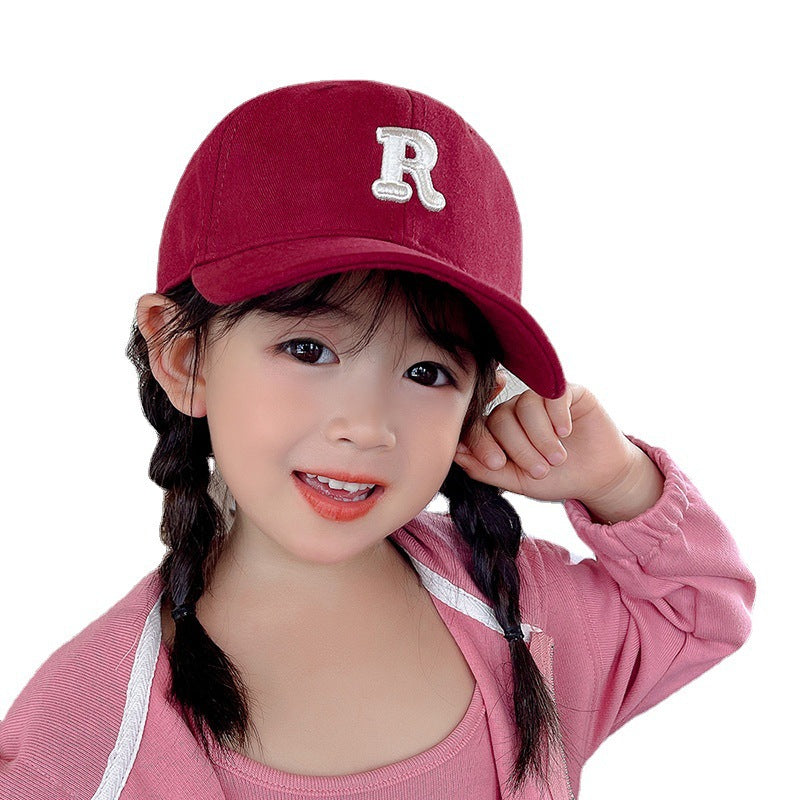 Kids' Letter R Cotton Baseball Cap, Parent-Child