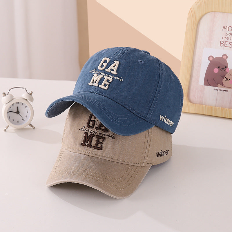 Kids' Cotton Big Brim Sun Protection Baseball Cap