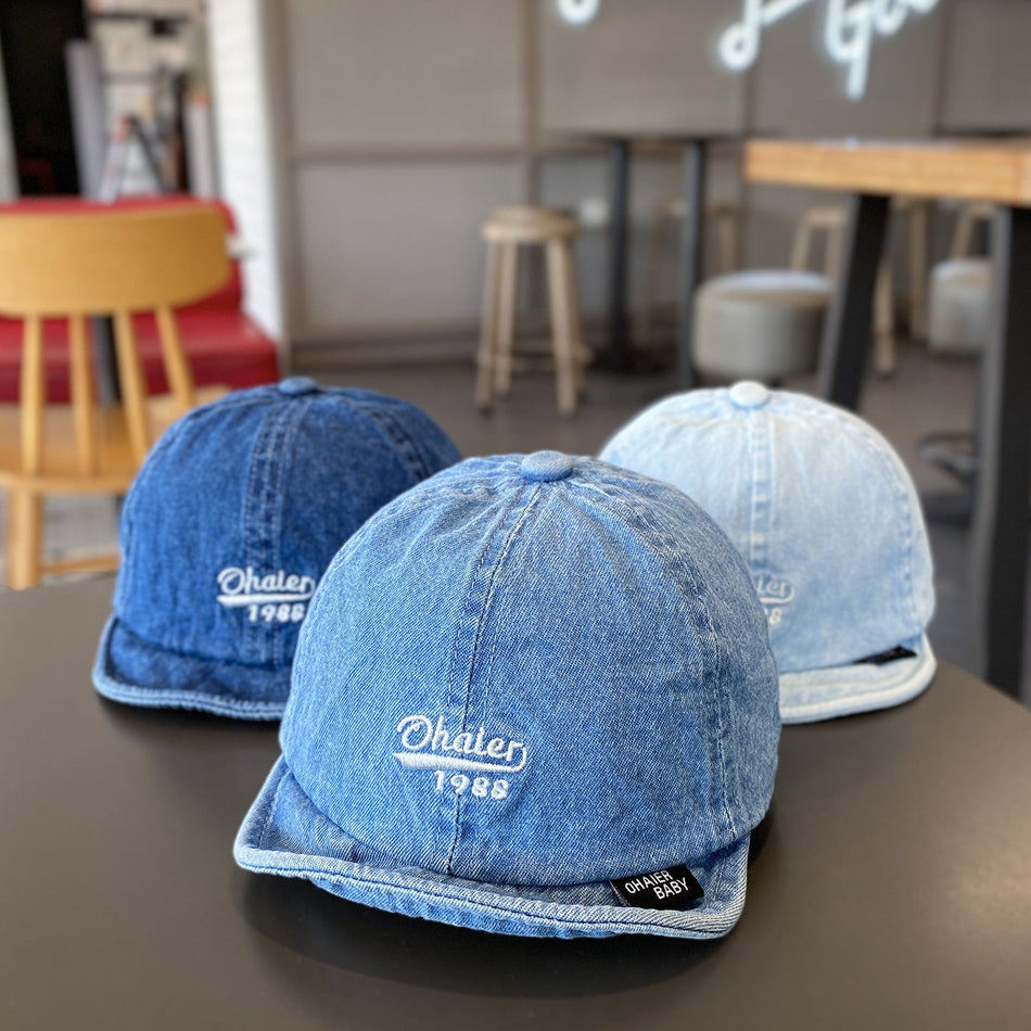 Baby Denim Baseball Cap, Korean Style Sun Cap
