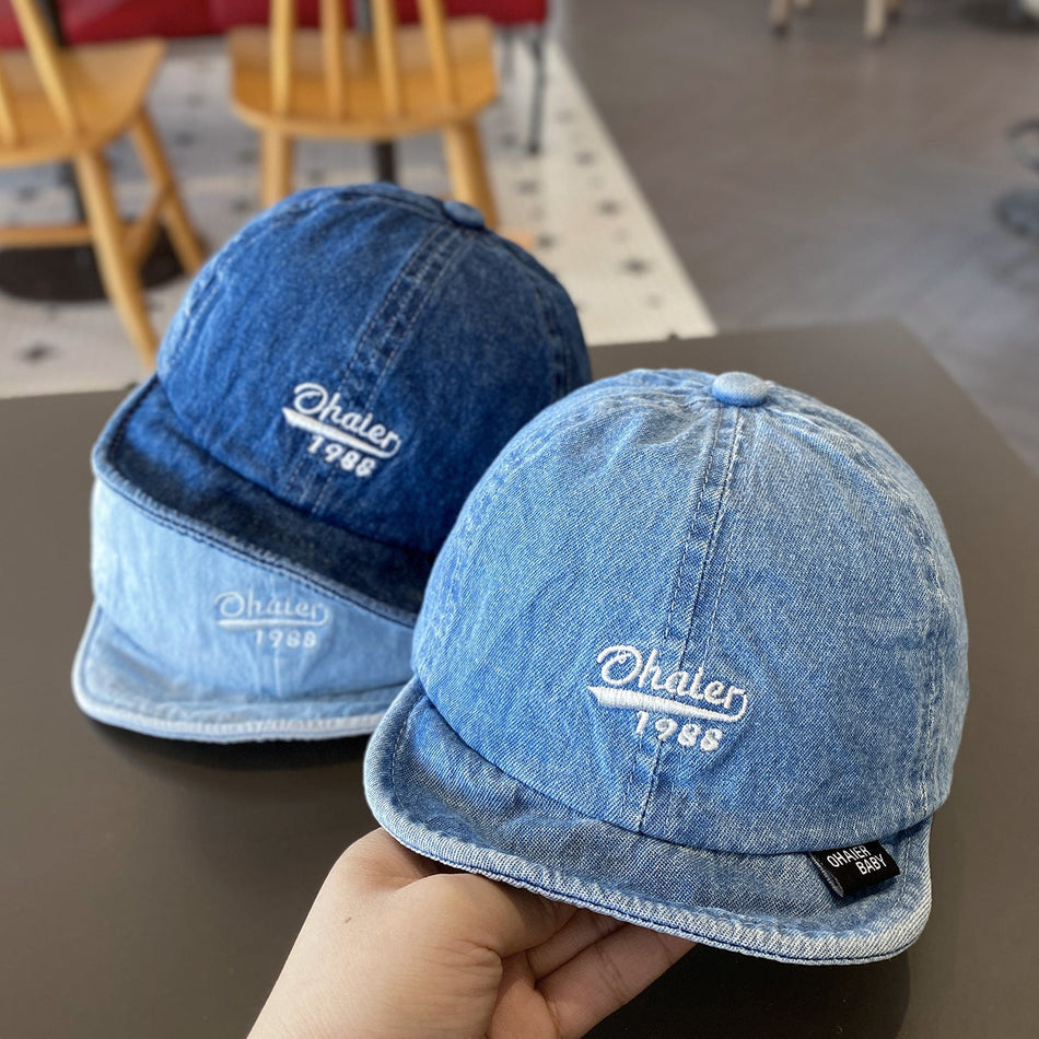 Baby Denim Baseball Cap, Korean Style Sun Cap