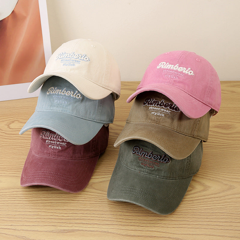 Kids' Letter Embroidery Cotton Baseball Cap, Trendy