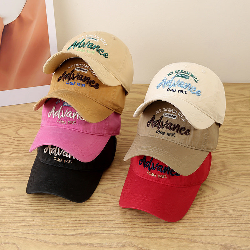 Kids' Letter Embroidery Cotton Baseball Cap, Trendy