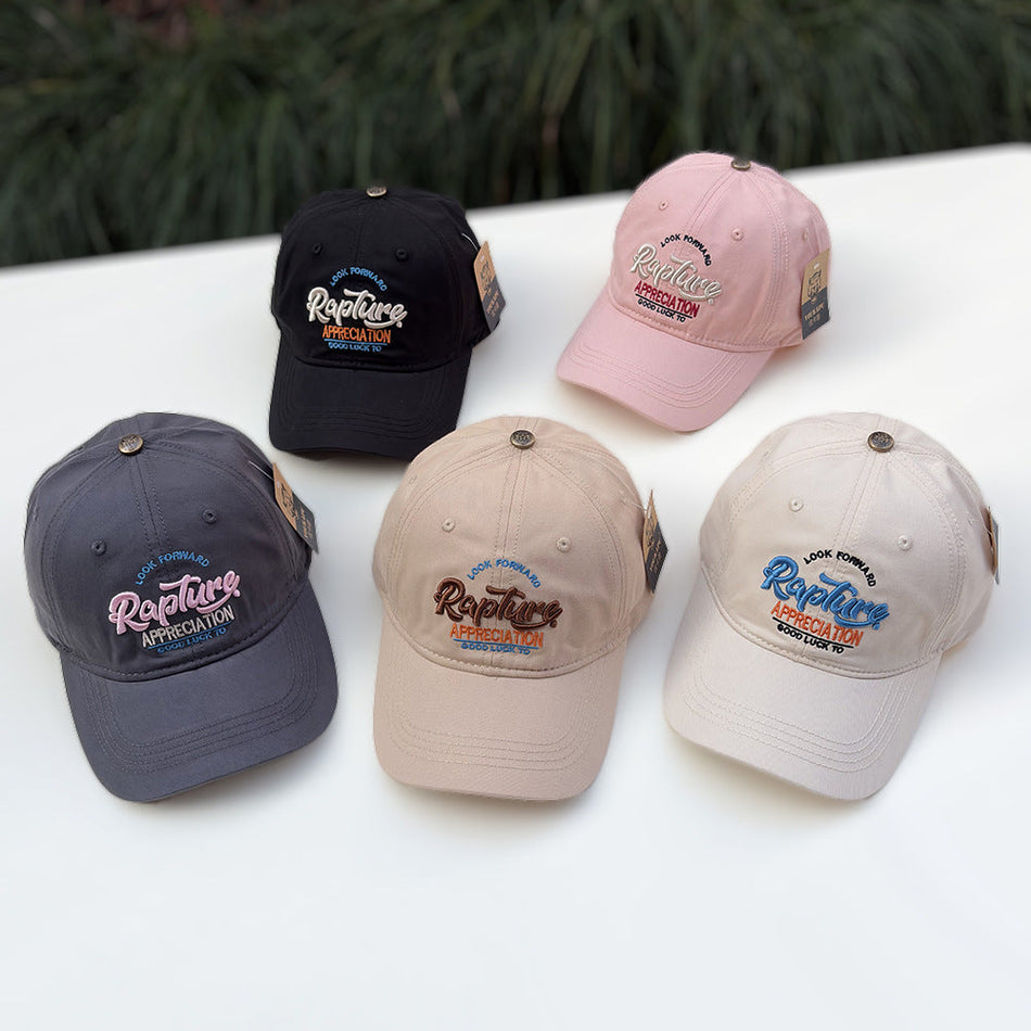 Kids' Vintage Embroidered Cotton Baseball Cap, Adjustable