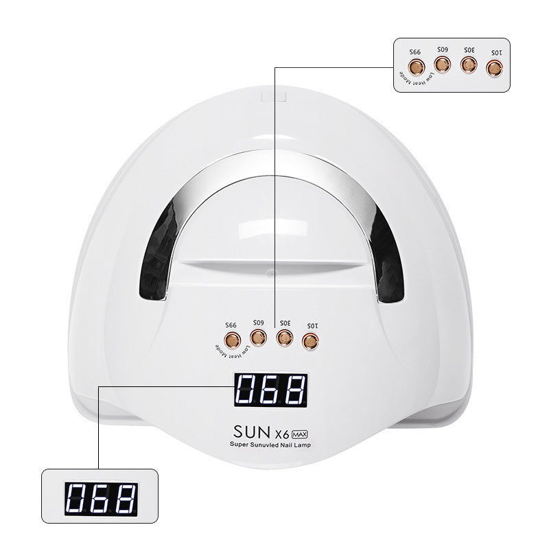 X6 Max UV LED Nail Lamp 45/66 Beads Gel Polish Curing Lamp