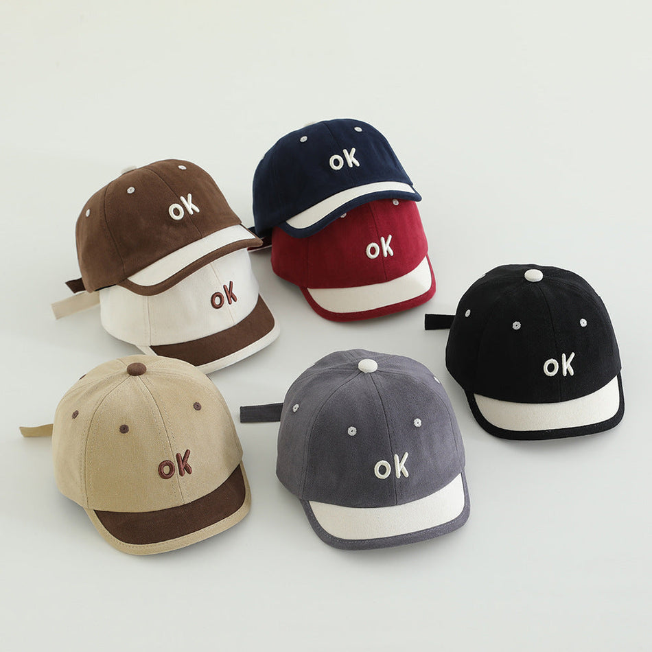 Baby Duckbill Cap, Korean Style Color Block Hat