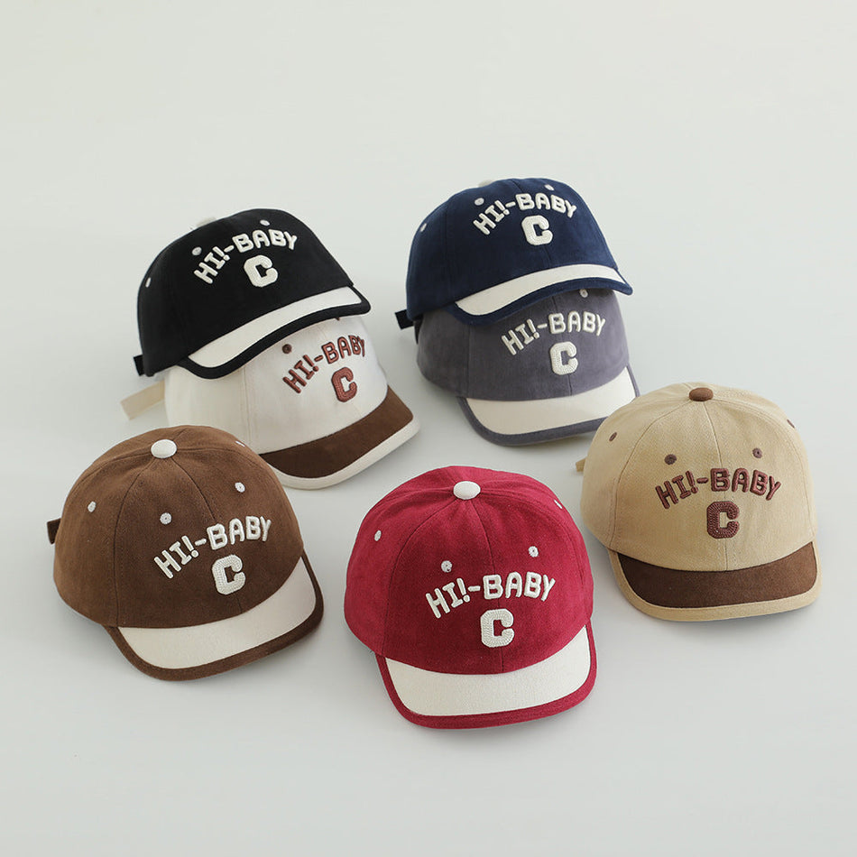 Baby Duckbill Cap, Korean Style Color Block Hat
