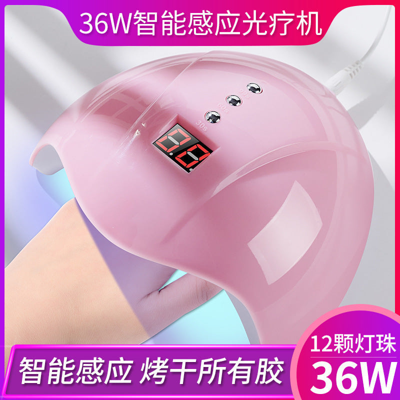 36W LED UV Nail Lamp 5B Display Smart Sensor Gel Curing Dryer