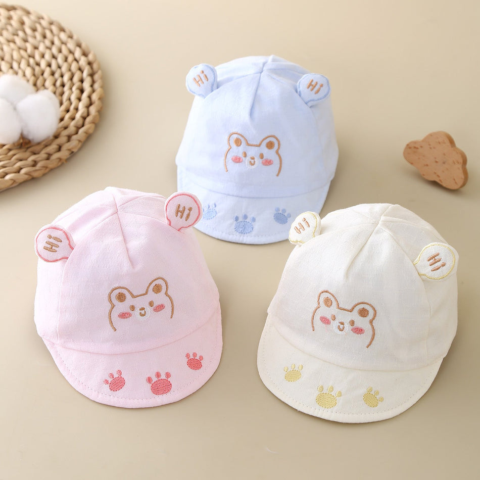 Newborn Pure Cotton Soft Brim Baby Hat
