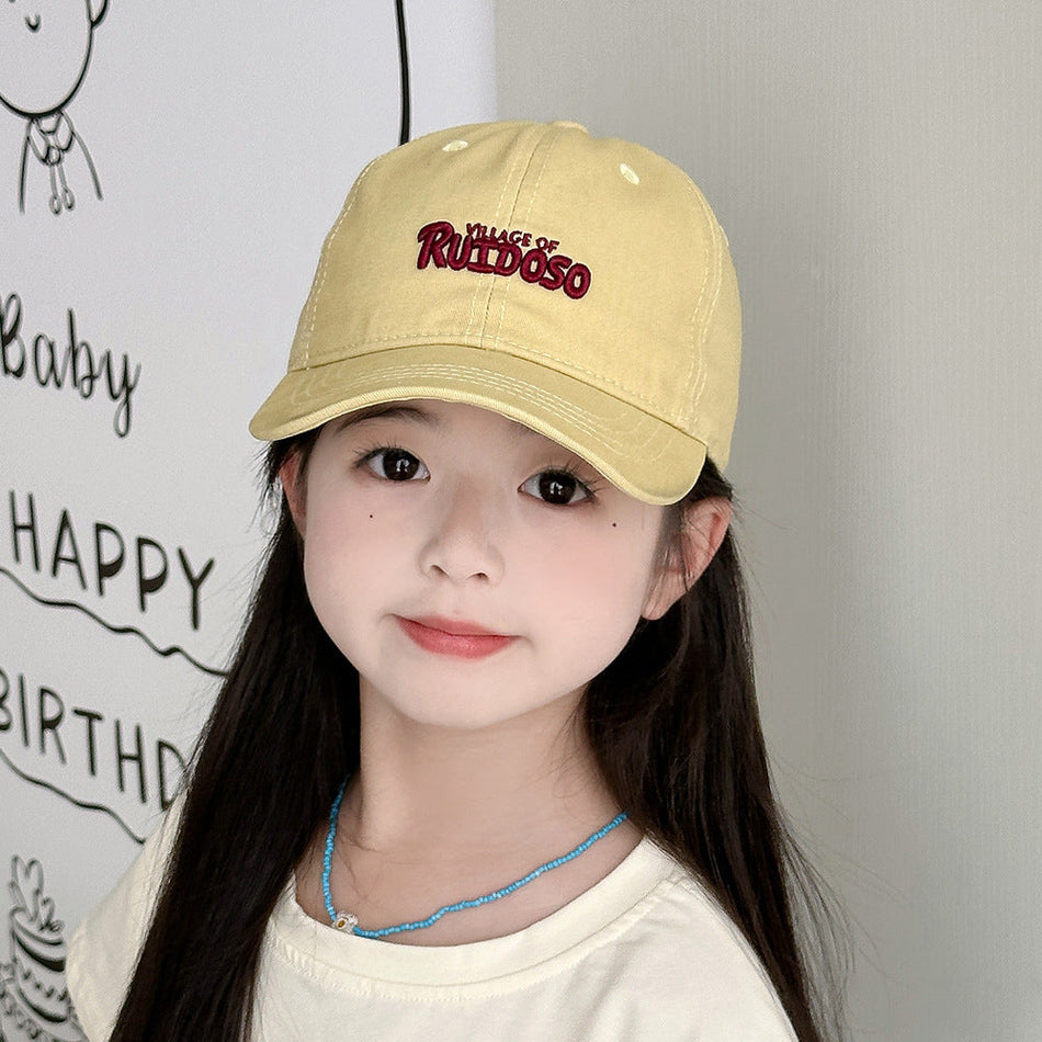 Kids' Trendy Letter Embroidery Cotton Baseball Cap