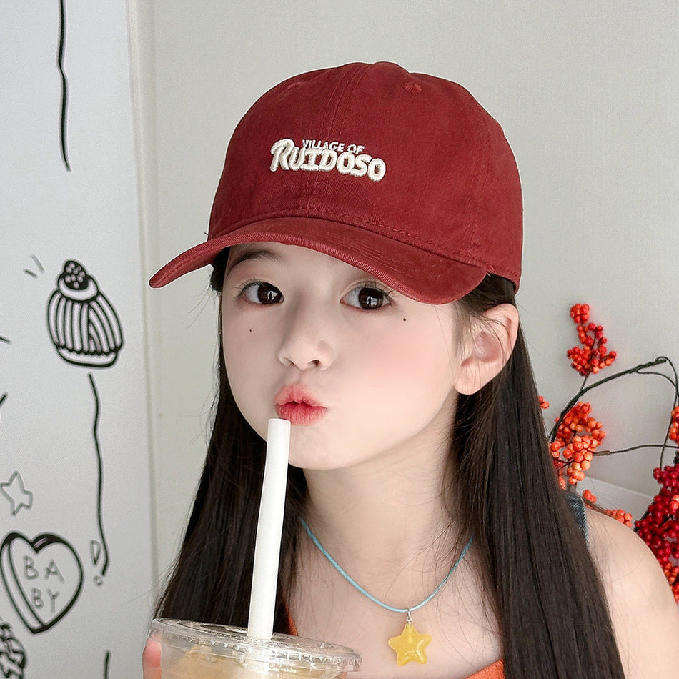 Kids' Trendy Letter Embroidery Cotton Baseball Cap