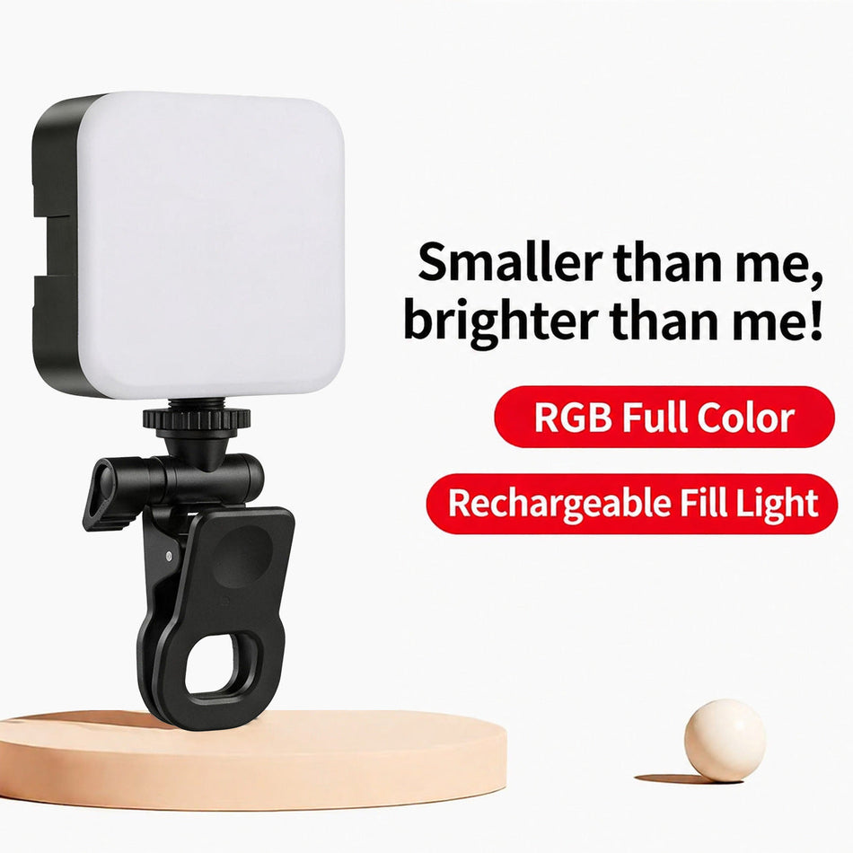 RGB LED Mobile Phone Selfie Fill Light for Live Streaming
