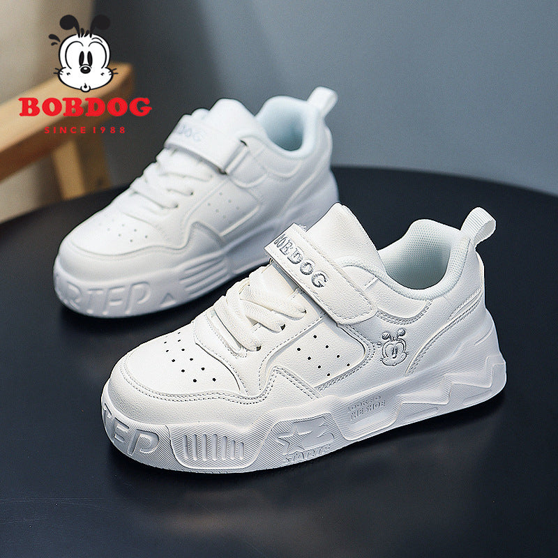 Kids' Korean Style White Sports Sneakers