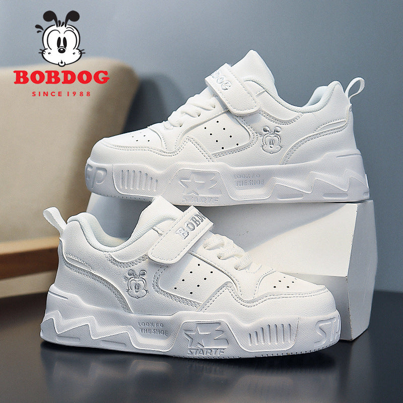 Kids' Korean Style White Sports Sneakers