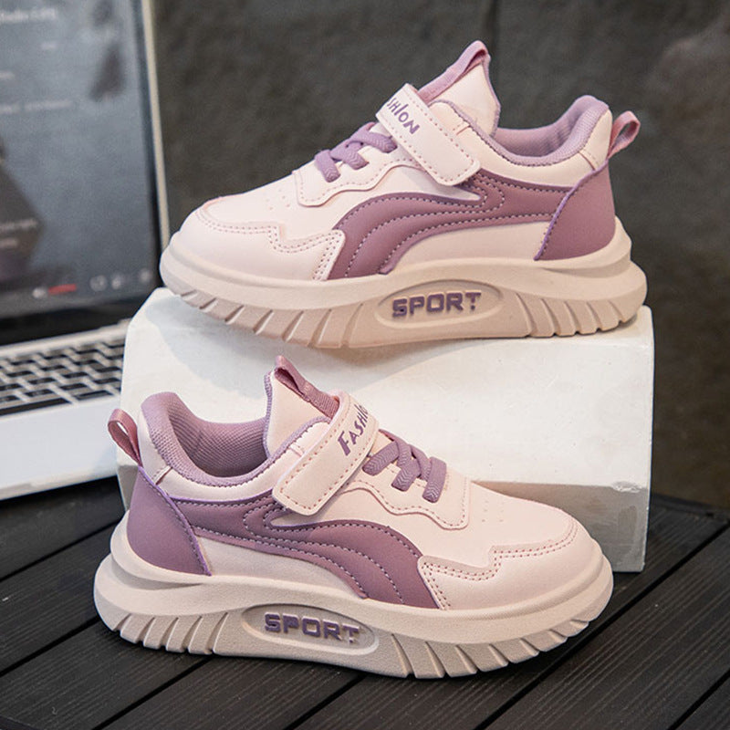 Girls' Waterproof Non-Slip Sport Sneakers, Trendy