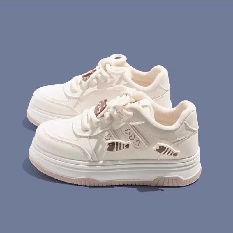 Kids' Breathable Mesh White Sports Sneakers