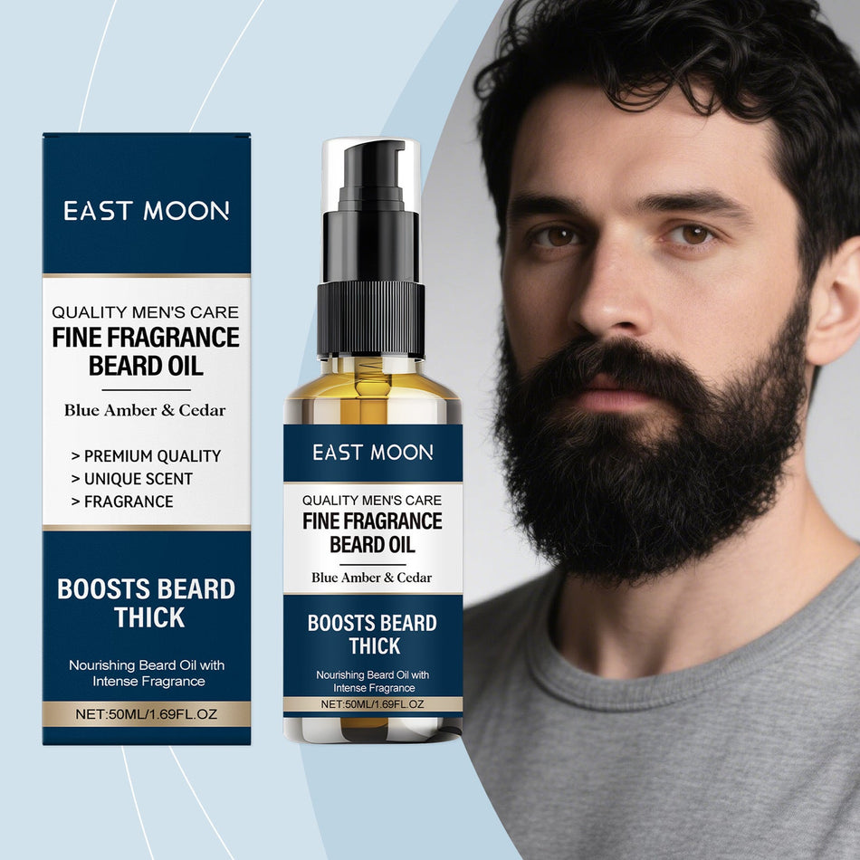 East Moon Fragrance Beard Oil, Nourishing Shine and Softness Care