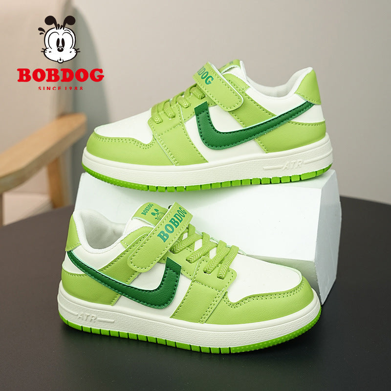 Boys' Waterproof Leather Casual Sports Sneakers