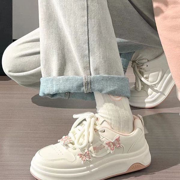 Girls' Trendy Lightweight Soft-Sole Sneakers