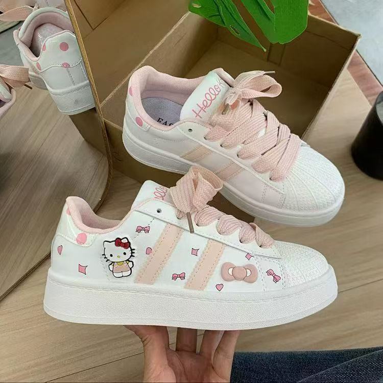 Girls' Shell Toe Non-Slip Versatile Sneakers