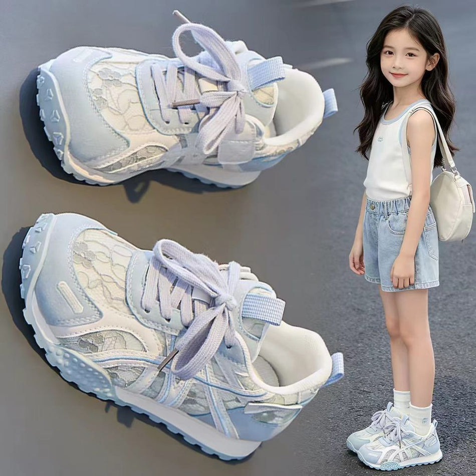 Girls' Breathable Mesh Soft Bottom Casual Shoes