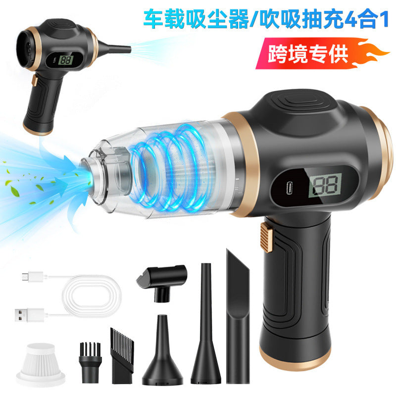 Wireless Handheld Car Vacuum Cleaner with Dual Filter & Blower