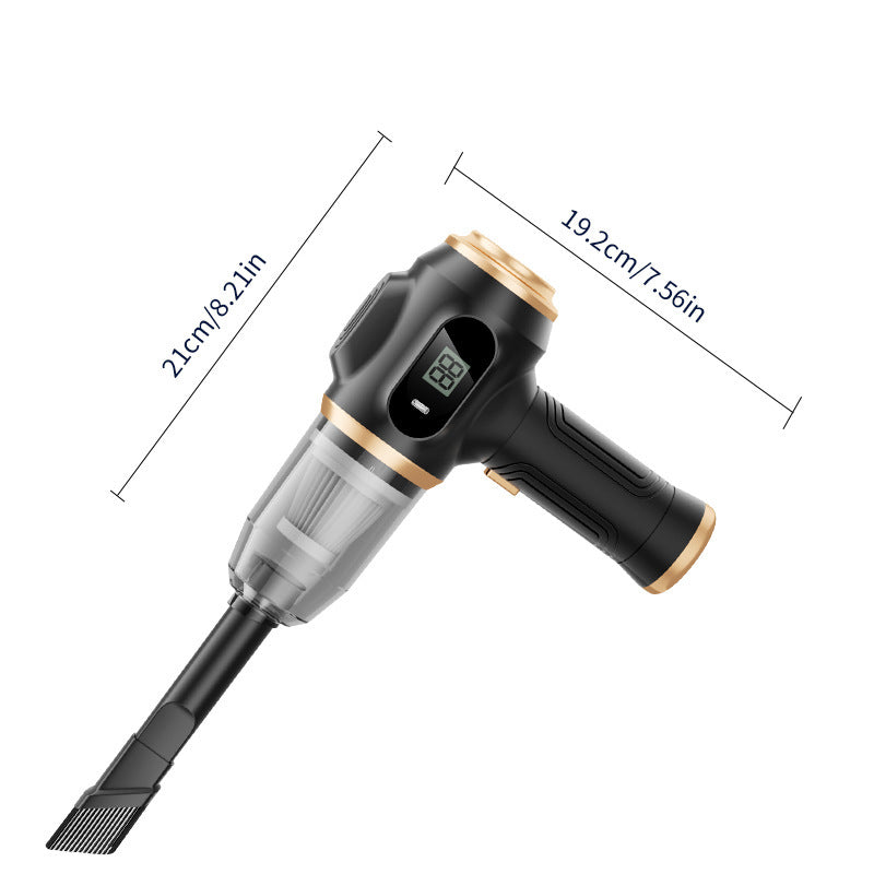Wireless Handheld Car Vacuum Cleaner with Dual Filter & Blower