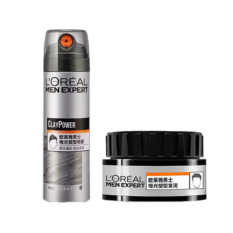 Matte Shaping Hair Mud and Styling Spray, 200ml Set