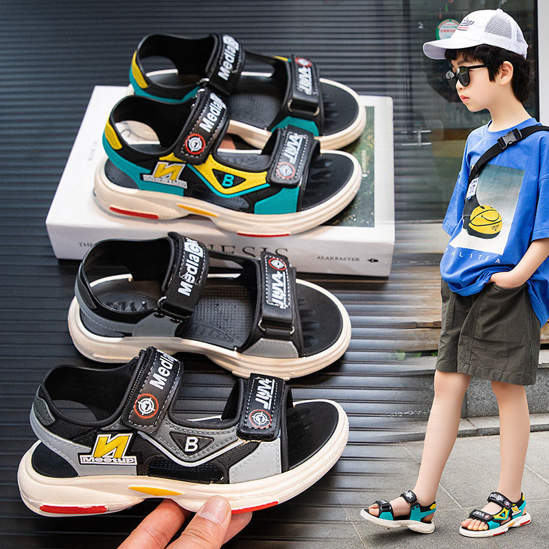 Boys' Summer Beach Sandals Soft Sole PVC Shoes for Children