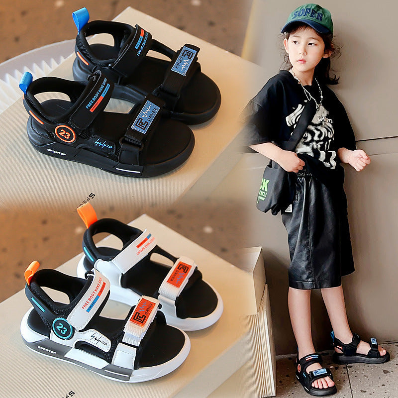 Boys' Sports Sandals Soft Sole PVC Non-Slip Beach Shoes